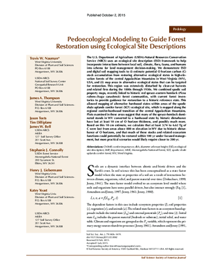 Pedoecological Modeling to Guide Forest Restoration using Ecological Site Descriptions