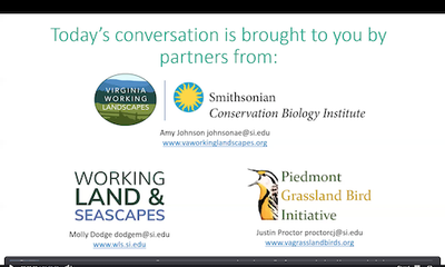 Stakeholder Webinar: Understanding the Human Dimensions of Private Lands Conservation and Management
