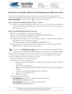 Software Installation Overview for Marxan Training