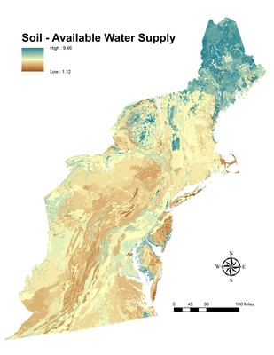 Soil, Available Water Supply, Northeast