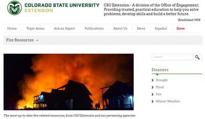 Colorado State University Extension Fire Resources
