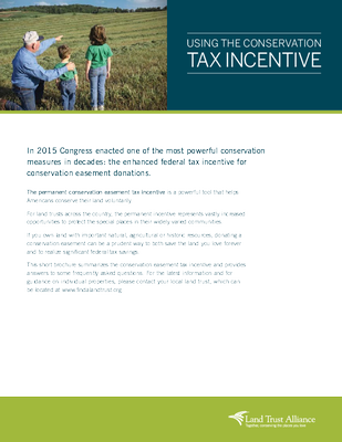 Using the Conservation Tax Incentive