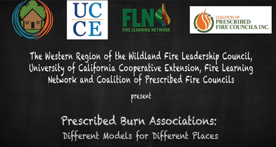Prescribed Burn Associations: Different Models for Different Places