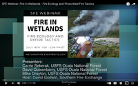 Fire in Wetlands: Fire Ecology and Prescribed Fire Tactics