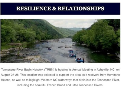 Tennessee River Basin Network-Annual Meeting August 27-28 2025