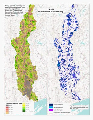 Map: CT River Watershed - Terrestrial Core Areas
