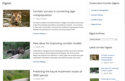 Conservation Cooridor Digest
