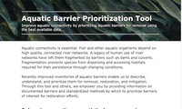 SARP Aquatic Barrier Prioritization Tool