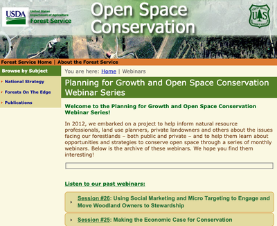 Planning for Growth and Open Space Conservation Webinar Series